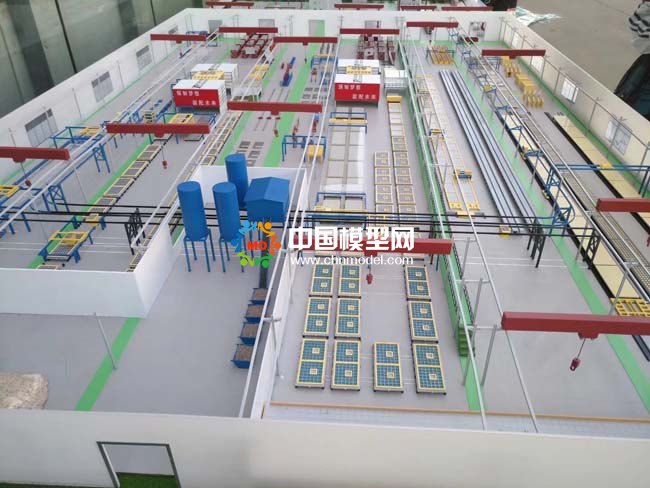 混凝土預(yù)制件沙盤模型，預(yù)制件生產(chǎn)線沙盤模型， 裝配式建筑沙盤模型