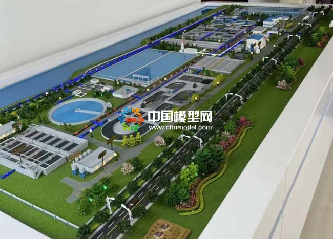 城市生活污水和工業(yè)園區(qū)污水處理沙盤(pán)模型
