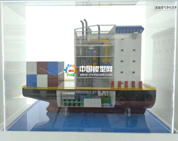 綠色船舶模型模型，廢氣凈化模型，船舶尾氣凈化模型